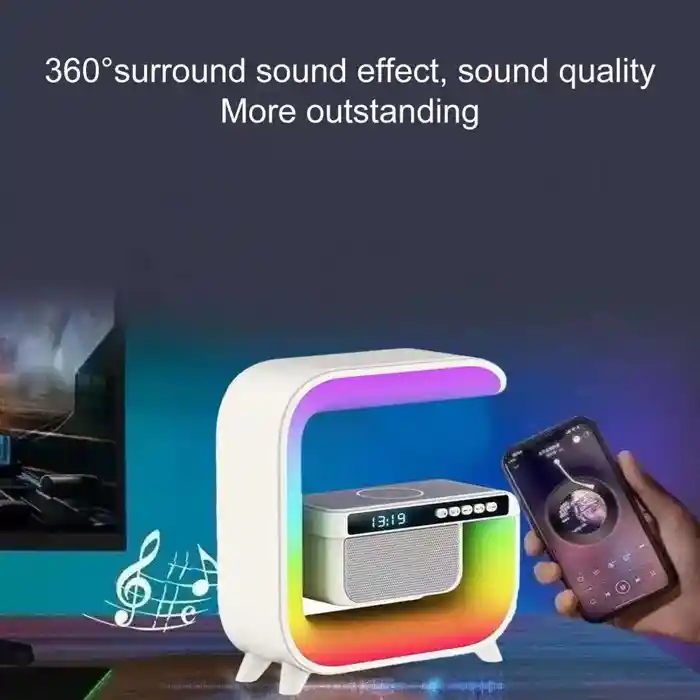 G3 Mini RGB Bedside Lamp Alarm Clock Wireless Charger & Bluetooth Speake